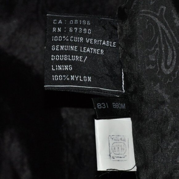 New Vintage 90s ADA Tailored Black Leather Jacket  Inverness Cape Dress Coat 7 M - Picture 13 of 13